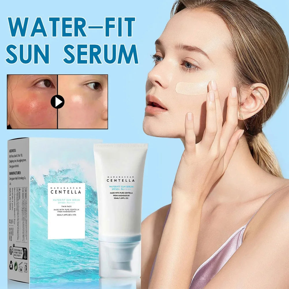 Centella Sun Serum results on skin – lightweight and non-greasy